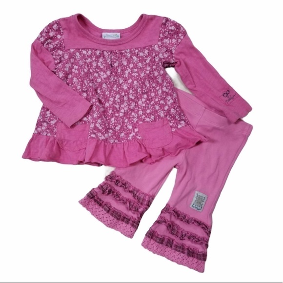 Naartjie Floral Tunic and Ruffle Legging 6-12 mo - Picture 1 of 2